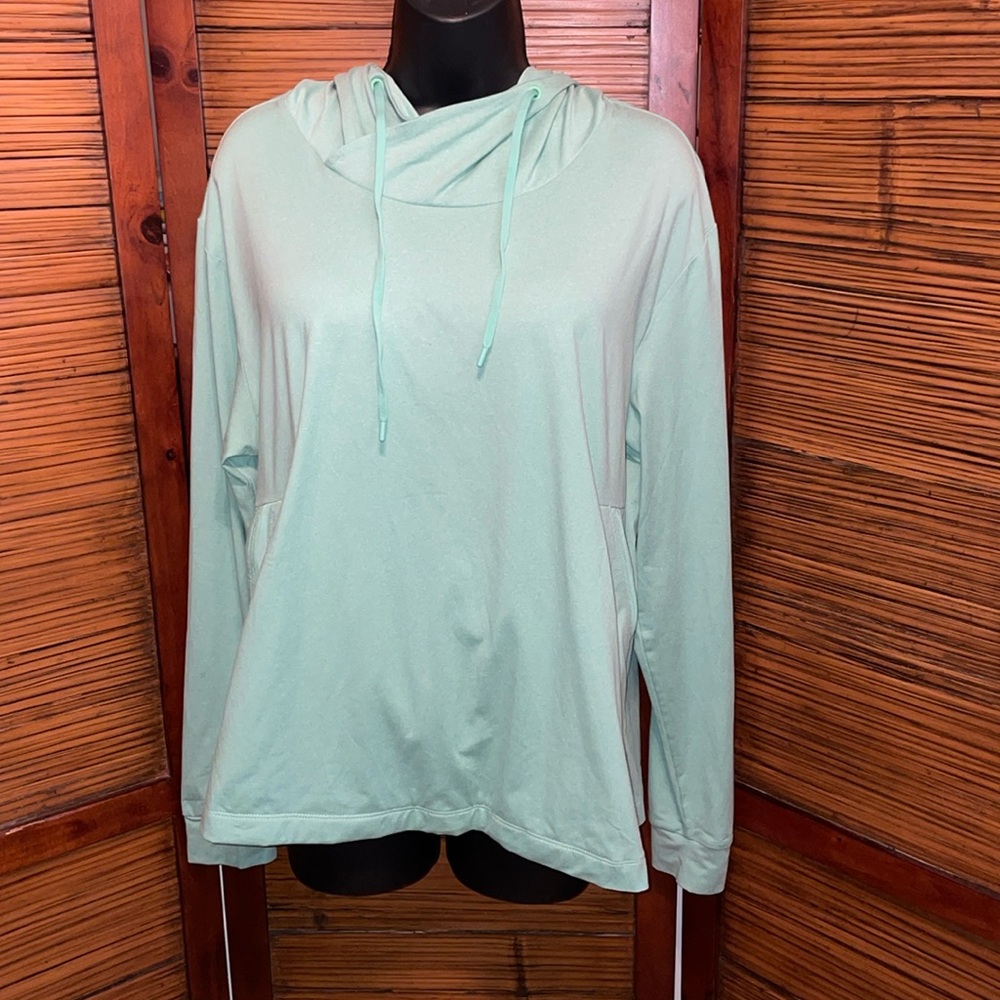 Columbia Performance Fishing Gear Hooded Long Sleeve Shirt - Mint Green Large
